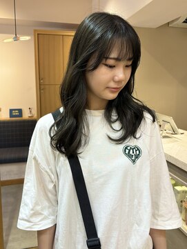 スムーク(smuk) 【smuk】レイヤーカット/透明感カラー/オリーブグレー