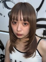 ノイ(noi) 顔周りレイヤーカットくびれヘアミルクティーベージュカラー
