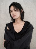 メンズボブウルフメンズロングミディアムレイヤーメンズパーマ