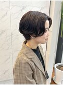 くせ毛風ハンサムショート