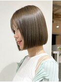 ボブショートヘアカットブリーチなしダブルカラー心斎橋
