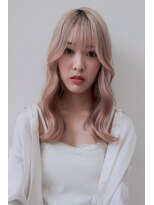 ポイントファイブバイソレイユ 小松店.5 by SOLEIL)&nbsp;ロング顔周りレイヤー韓国ブリーチホワイトベージュルーツカラー