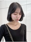 ミニウルフレイヤーカット顔周りカット前髪カット韓国ボブ/原宿