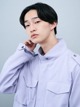 ガリカ 渋谷(Gallica) メンズ黒髪ナチュラルマッシュセンターパート/ハンサムショート