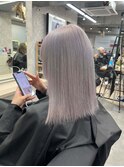 くびれヘアアプリコットオレンジハイライトカラーブルーカラー