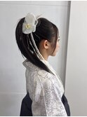 ハイライトカラーミルクティーベージュレイヤーカット