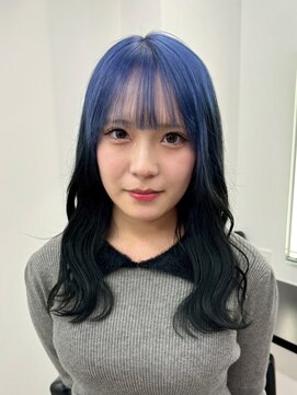 エゴ 池袋(EGO) ルーツカラー　ブルー×ブラック