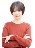 ショートボブ///30代/20代/10代/オフィス/くびれ/小顔