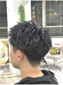 ピンパーマ/メンズショート/スパイキー/ツイストスパイラル