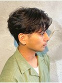 MEN’S/リバースセンターパート/ニュアンスパーマ/新宿