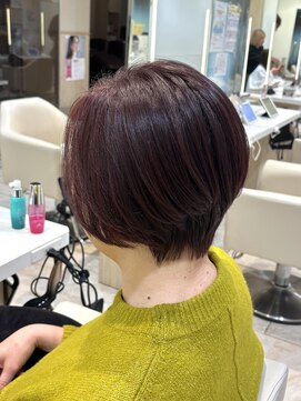 ケンジ 平塚 アネッタ(KENJE annetta) 【ワンカラー】艶髪レッドブラウン