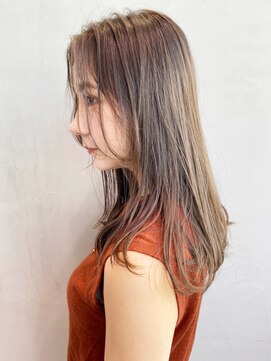 アイティー バイ アルバム 中野店(IT by ALBUM) ブラウンロング_ローライトスリークボブ厚めバング_ba286222