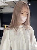 my4_ミルクティーピンクベージュ/Wカラー/ブリーチオンカラー