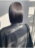 表参道roijir切りっぱなしボブ×ブルーブラックカラー