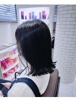 ヘアアンドメイク イムス(hair&make imus) 【imus】外ハネ×ブルーブラック