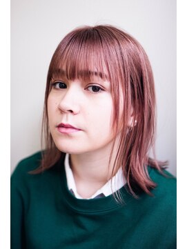 ピズム(PISM) ピンクグレージュボブ/デザインカラー/くびれヘア/ボブルフ