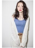ペールベージュセクションカラーグラデーションカラー外ハネボブ