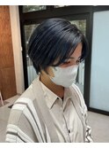 ネイビーカラー×ショート