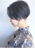 札幌ショート☆刈り上げハンサムショート×黒髪アッシュ
