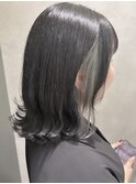 インナーカラーイヤリングカラーブリーチシルバー