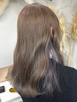 リア(riah) デザインカラー/インナーカラー/バイオレットベージュ/ウェーブ