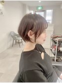 ショートヘア/ベージュ/丸みショート