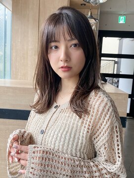エトラ 渋谷店(etora) 前髪 ネビージュ ボブルフ 黒髪 ワンレン 小顔 "