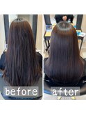 【箕面豊中池田】髪質改善縮毛矯正ビフォーアフター