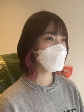 美容室 アイディー i-dee ベージュ×インナーピンク