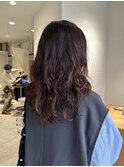 毛先パーマロングヘア