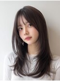 シースルー前髪/レイヤーカット/韓国/髪質改善/縮毛矯正/三宮駅