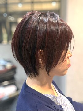 長めショート☆赤みブラウン