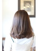 ワンカールレイヤーミディアム大人可愛いハイライト