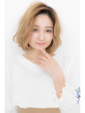 カバーヘア イヴ 戸頭店(COVER HAIR EVE) かきあげ前髪xシャドールーツカラー抜け感ヘアY戸頭20代30代40代