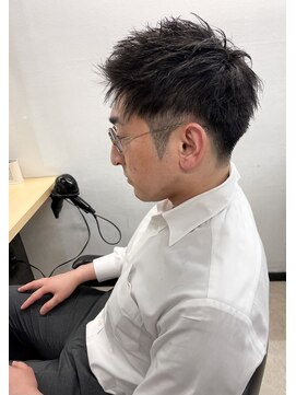ヘアーラボ ノッシュ 六本松店(Hair Labo Nosh) スーツ短髪ツーブロック束感黒髪