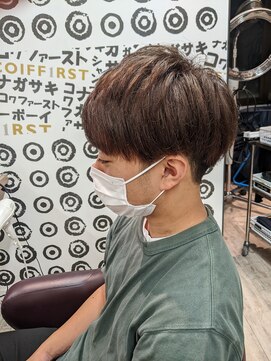 コワファーストナガサキシャンプーボーイ(COIFF1RST NAGASAKI SHAMPOO BOY) 前下りマッシュ×ブランジュ