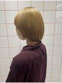 ケアブリーチダブルカラー×ピンクベージュ【心斎橋】