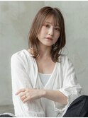 大人かわいい/小顔/ミディアムレイヤー/20代30代40代