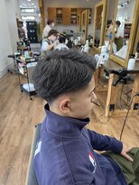 ルッカヘアガーデン バイ ラッシュゴールド(RUCCA HAIR GARDEN by LUSH GOLD)&nbsp;七三分けスタイル×グレーシルバー