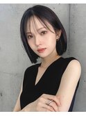 大人ボブ/黒髪カタログ/アッシュカラー/ショート/髪質改善