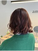 【ameri satomi】ピンクカラー×ボブパーマ
