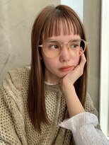 ぱっつん前髪がかわいい◎お洒落ストレートロング【銀座】