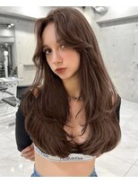 サイン 表参道(SIGN)&nbsp;韓国ヘアーハッシュカットレイヤーカットグレージュブリーチ無し