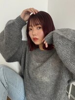 サンクチュアリー ウィズ コネクト(Sanctuary with connect)&nbsp;カシスレッドカラー×くびれボブヘア