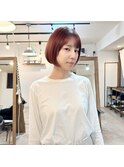 【lufun 森下】ピンクブラウン×ミニボブ 20代30代姫路