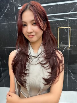 サイン 渋谷(SIGN) 韓国ヘアレイヤーカットハッシュカットグレージュカラー