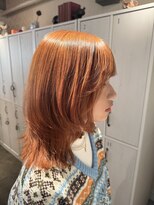 テラス 銀座(terrace)&nbsp;ウルフカット/小顔カット/オレンジカラー/髪質改善