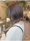 ウェーブミディアムメルティカラー×ブリーチなしボブ韓国[大宮]