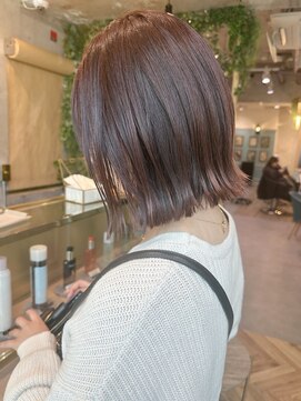 ロンドフルール 大宮東口(Lond fleur) ウェーブミディアムメルティカラー×ブリーチなしボブ韓国[大宮]