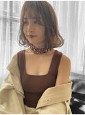 ショートカットミニウルフカットショートウルフチェリーブラウン